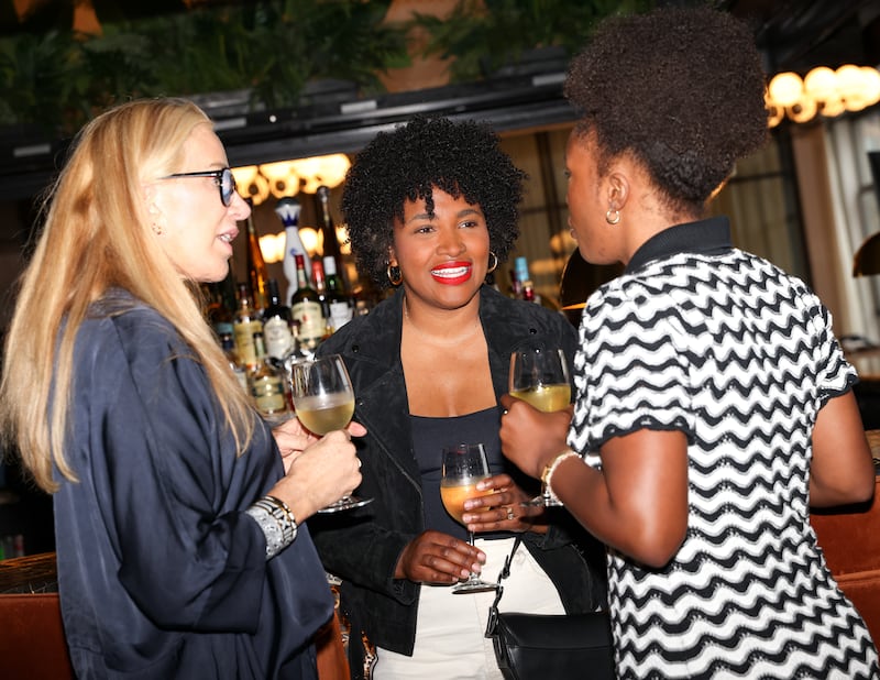 Veronika Ullmer, Global Head of Corporate & Consumer Communcations, Partnerships and Impact at Glossier, and Alisa Carmichael, Partner at VMG Partners, in conversation at The Business of Beauty Community Event.